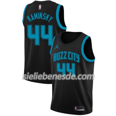 Herren NBA Charlotte Hornets Trikot Frank Kaminsky 44 2018-19 Jordan Brand City Edition Schwarz Swingman